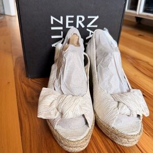 Naturalized White Bettina Wedge Slingback Sandals